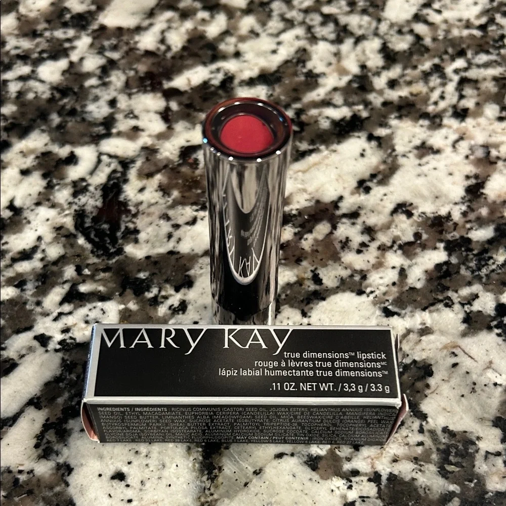 Mary Kay Bold Red Lipstick with Silver Case